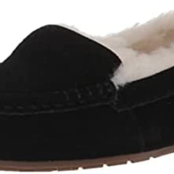 NIB UGG KOOLABURRA SUEDE‎ LEZLY FUR LINED SLIPPERS BLACK - Picture 8 of 8